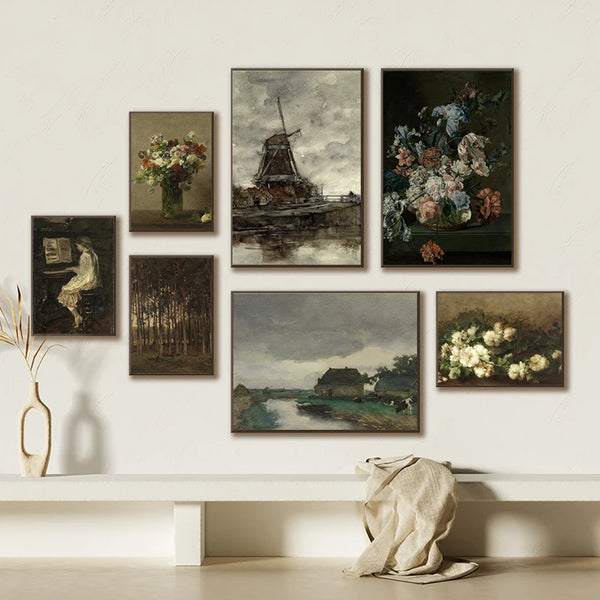 Dark academia gallery wall print