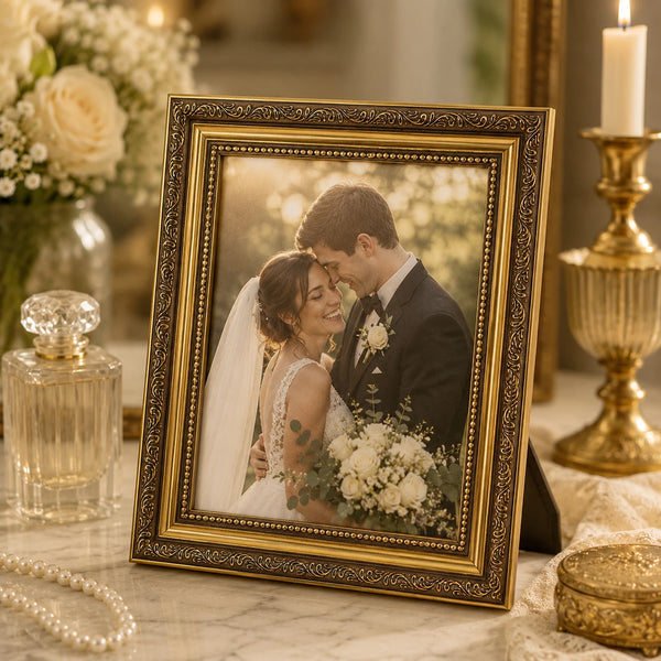 Antique gold photo frame