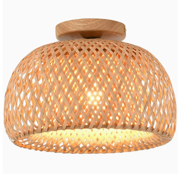 Handmade boho bamboo ceiling light