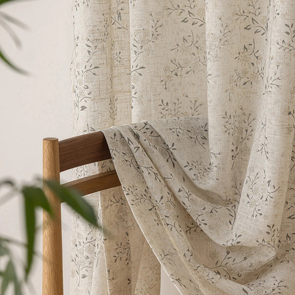 Vintage Linen Sheer Curtains