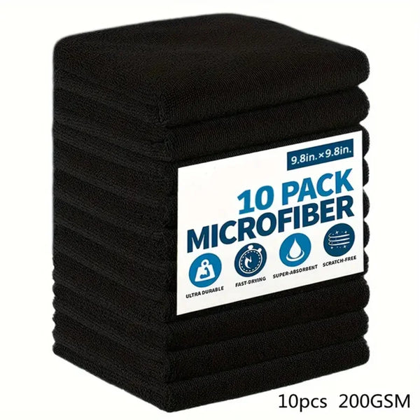 Microfiber Cleaning Cloths — Streak-Free, Reusable, Pack of 3–20