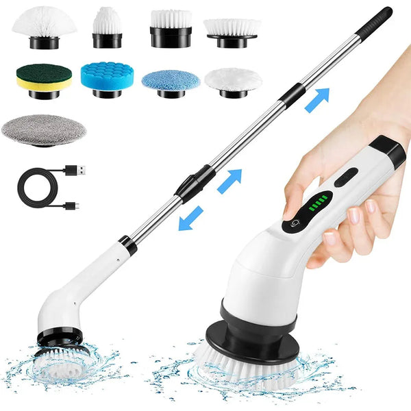 9-in-1 Cordless Electric Spin Scrubber | Kitchen & Bathroom Cleaning Brush