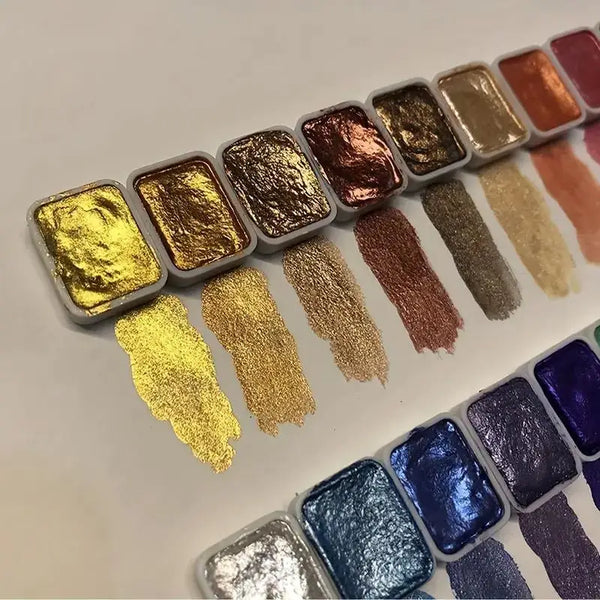 Pearlescent watercolour set