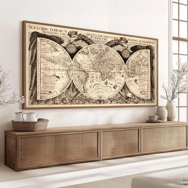 Vintage World Map Canvas