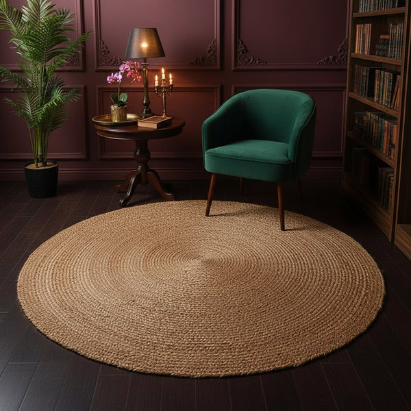 Handwoven round mat