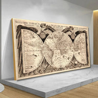 Vintage World Map Canvas