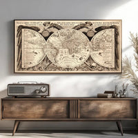 Vintage World Map Canvas