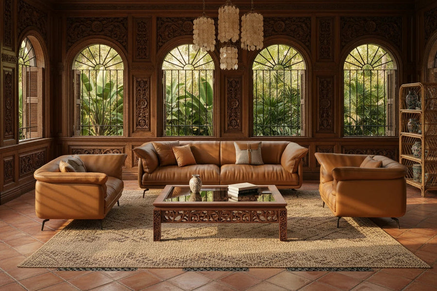 The Intramuros Sofa Set - Genuine Leather
