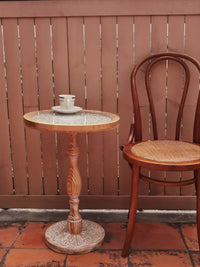 Moroccan Carved Side Table