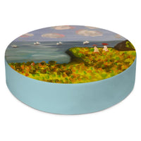 Cliff Walk round floor cushion