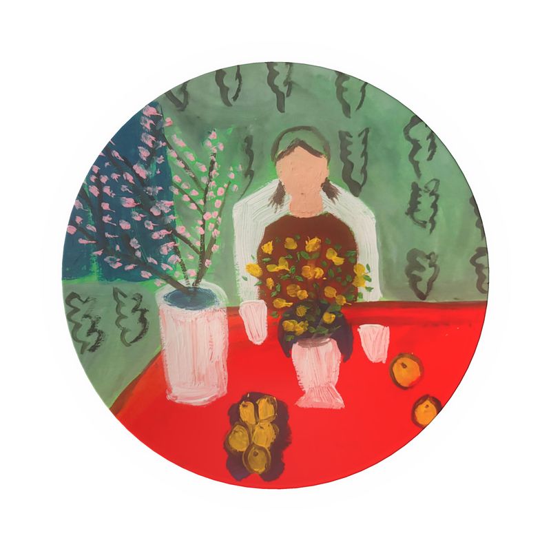 Flower Woman ornamental bowl