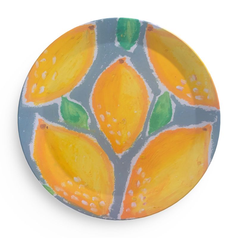 Lemon print party plate
