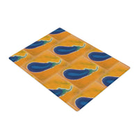 Eggplant print glass chopping board
