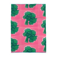 Broccoli print tea towel