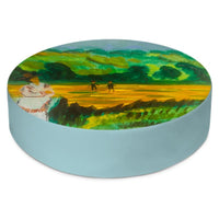 Harvest Fields round floor cushion