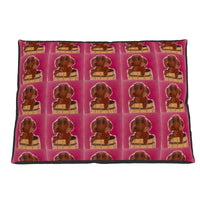 Dachshund print dog bed