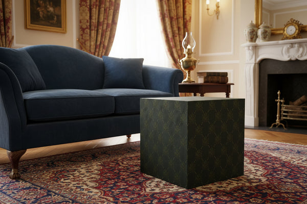 Ivy of Cambridge® Velvet cube ottoman