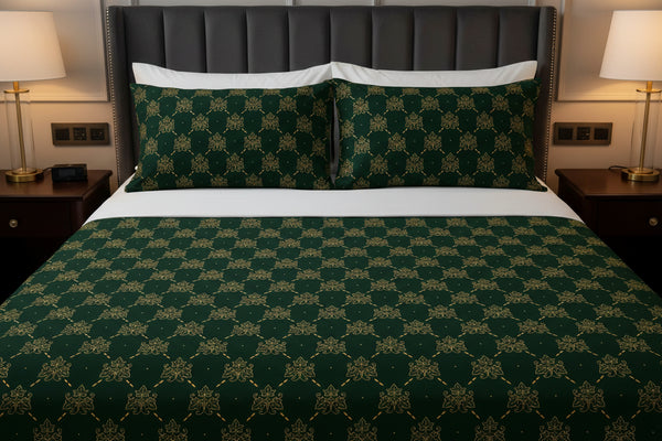 Ivy of Cambridge® Bed Sheet with 2 Pillowcases | 100% Organic Cotton Sateen, 300 Thread Count