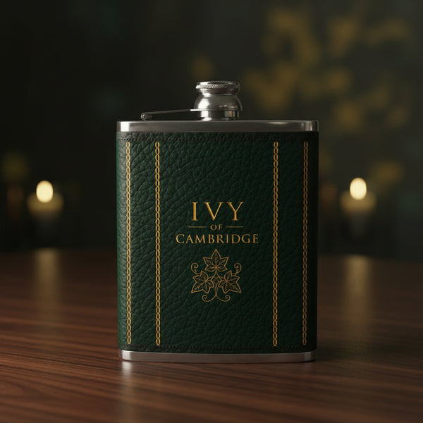 Ivy of Cambridge® Leather Wrapped Hip Flask