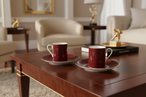 Ivy of Cambridge® Large Coffee Cup and Saucer (Set of 4)
