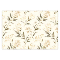 Trailing blossom fabric floor mat