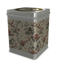 Chinoiserie garden tea caddy tin