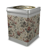Chinoiserie garden tea caddy tin