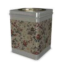 Chinoiserie garden tea caddy tin