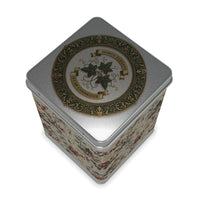 Chinoiserie garden tea caddy tin