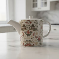 Chinoiserie garden bone china teapot