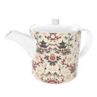 Chinoiserie garden bone china teapot