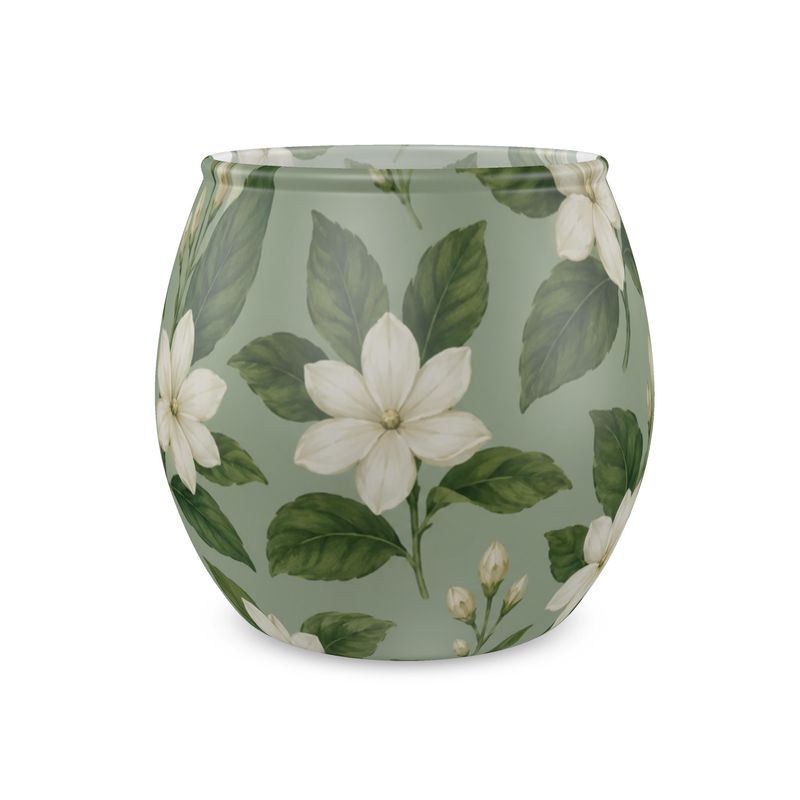Gardenia botanical glass tealight votives, set of three
