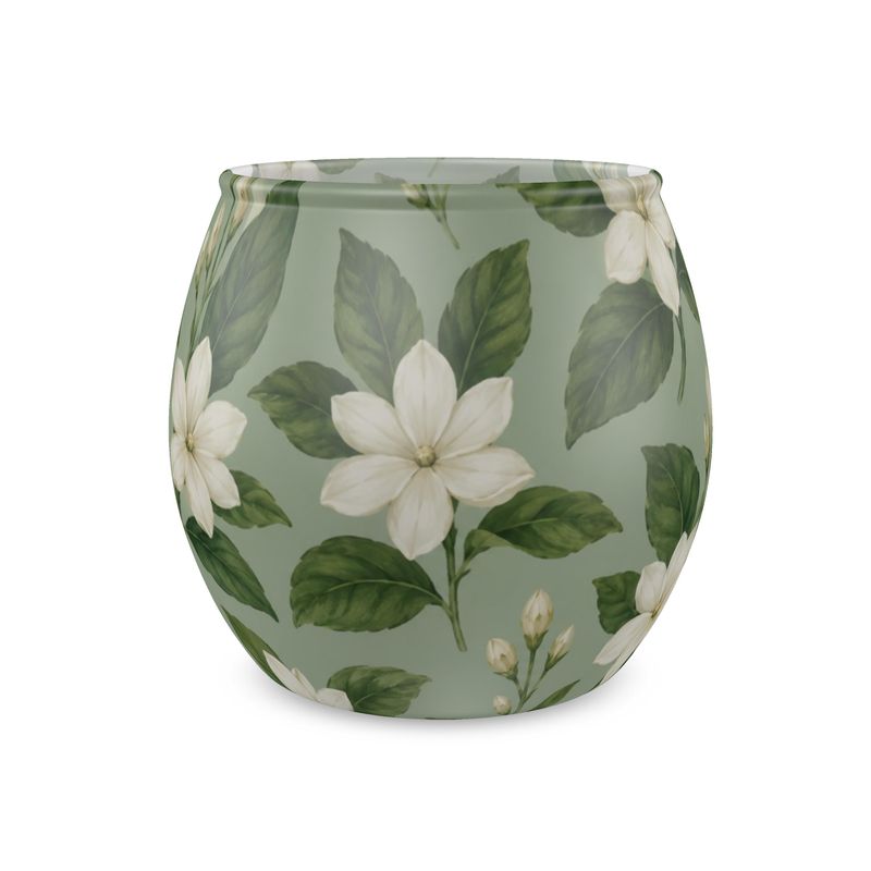 Gardenia botanical glass tealight votives, set of three