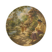 Amorsolo courtyard scene ornamental bowl