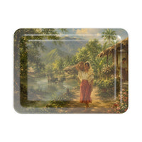 Amorsolo riverside scene serving tray