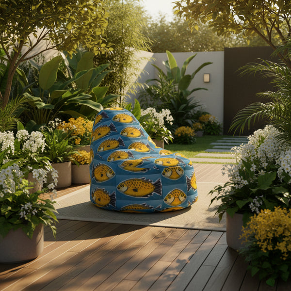 Pufferfish outdoor bean bag