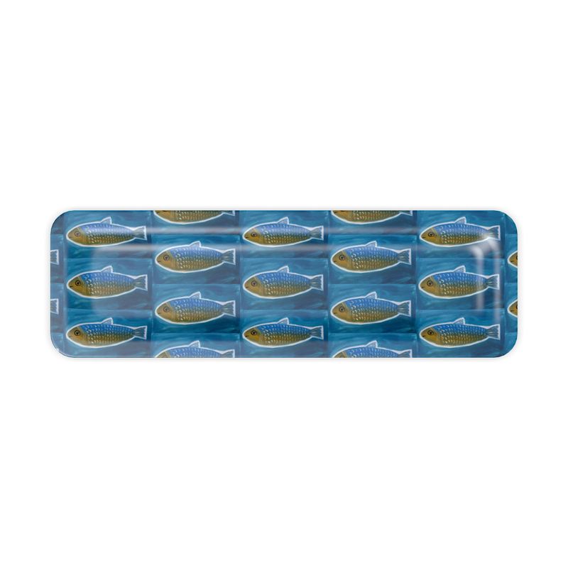 Sardine-print slim serving tray