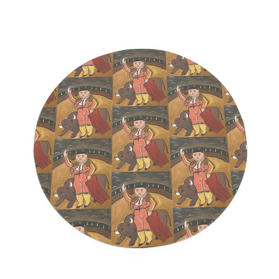 Matador with Bull | 140cm Linden Waterproof Round Tablecloth