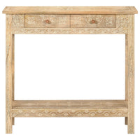 Hand-painted mango wood console table
