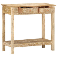 Hand-painted mango wood console table