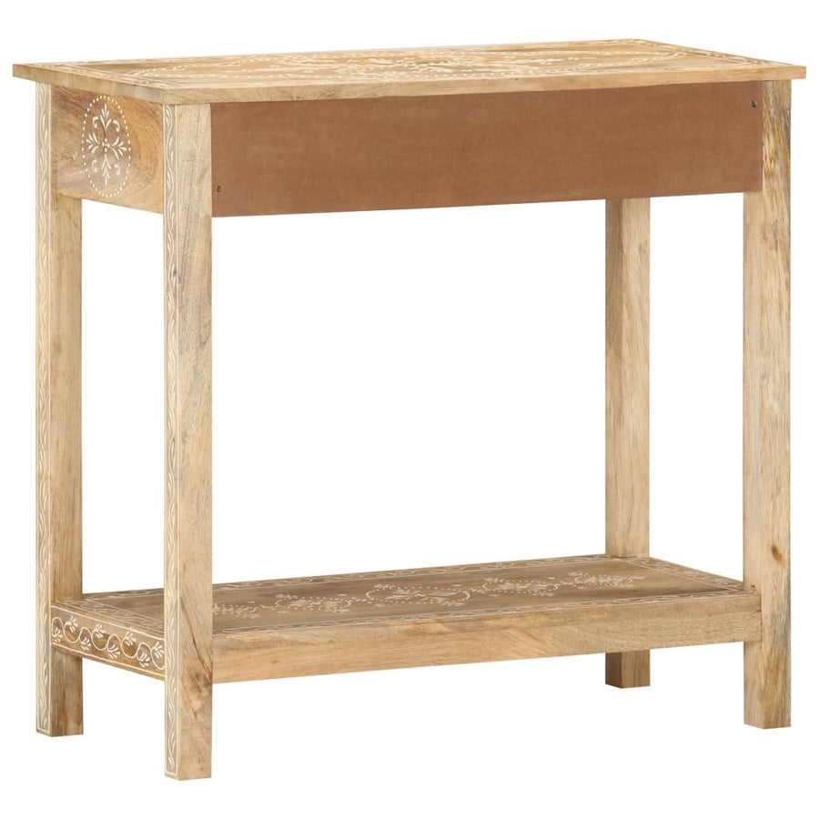 Hand-painted mango wood console table