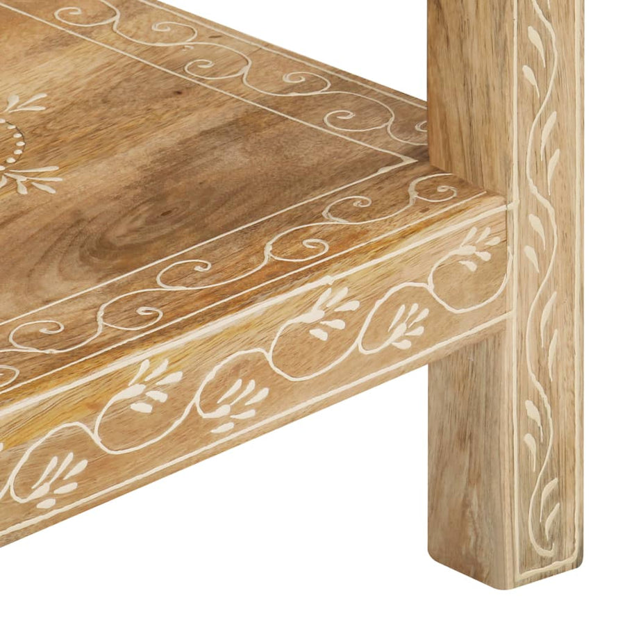 Hand-painted mango wood console table