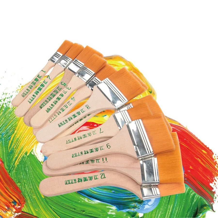 Nylon paint brush set — 12 pieces