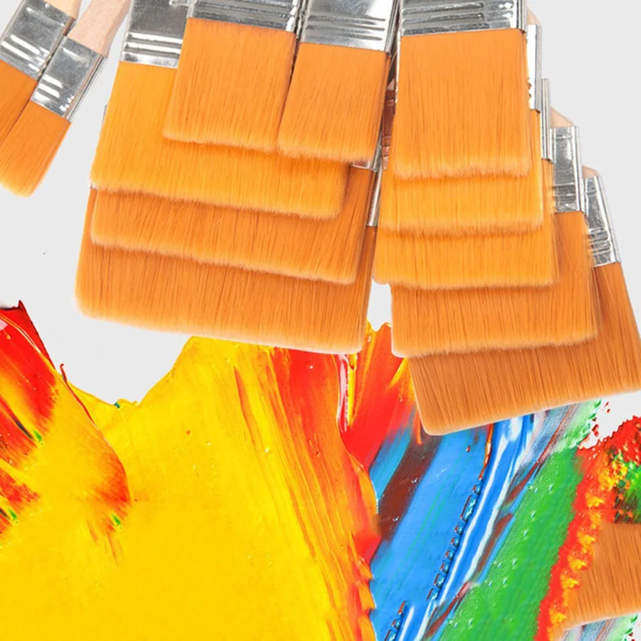 Nylon paint brush set — 12 pieces