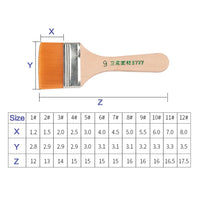 Nylon paint brush set — 12 pieces