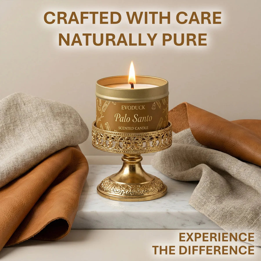Palo Santo Soy Wax Candle — Purifying & Grounding | Meditation Gift