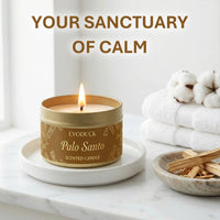 Palo Santo Soy Wax Candle — Purifying & Grounding | Meditation Gift