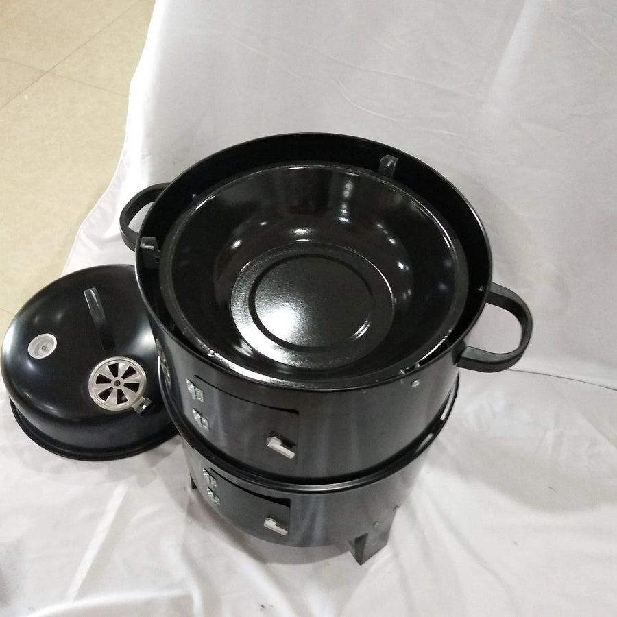 3-in-1 charcoal BBQ grill & fire pit