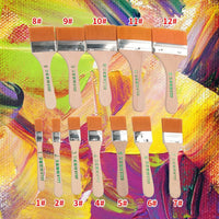 Nylon paint brush set — 12 pieces