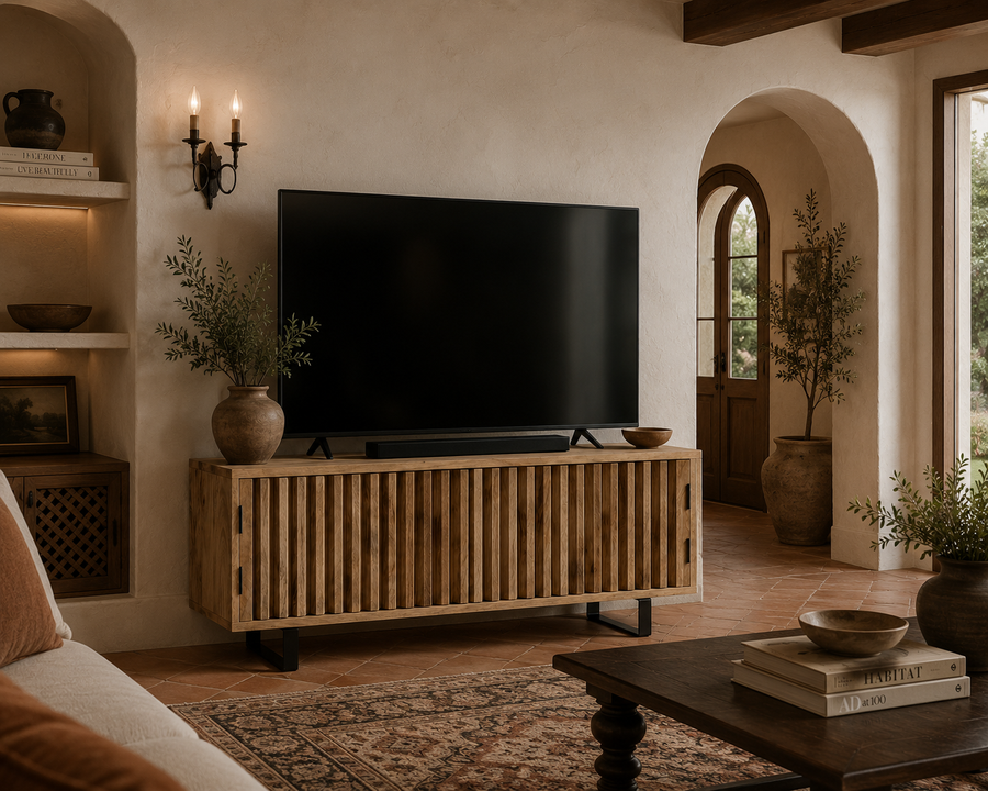 TV Cabinet 90x30x40 cm Solid Mango Wood